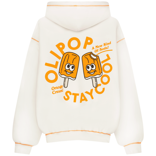 Olipop Orange Cream Hoodie (White)