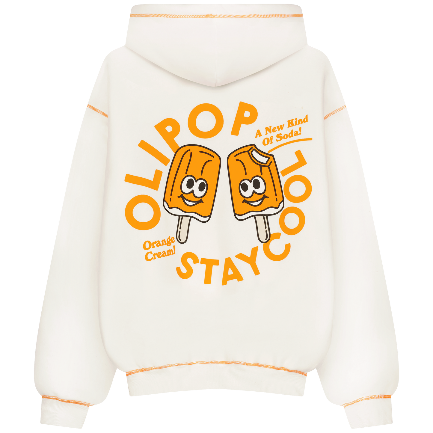 Olipop Orange Cream Hoodie (White)