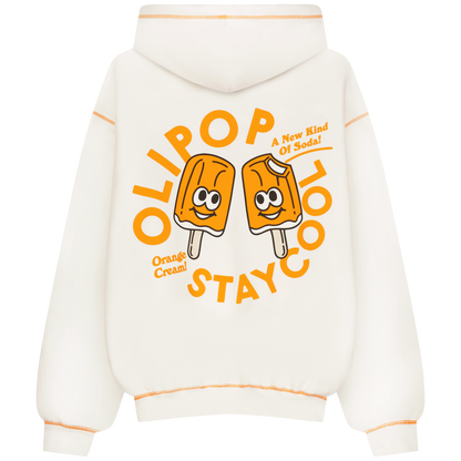 Olipop Orange Cream Hoodie (White)