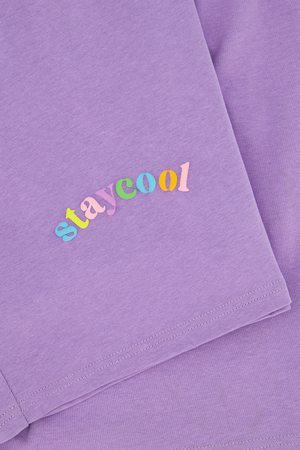Rainbow Arch Cotton Shorts (Violet)