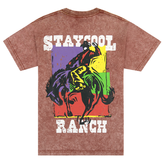 Ranch Acid Wash Pocket T-shirt (Chocolate)