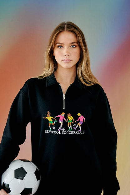 Soccer 1/4 Zip Sweatshirt (Black)