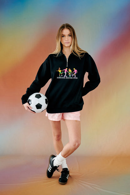 Soccer 1/4 Zip Sweatshirt (Black)
