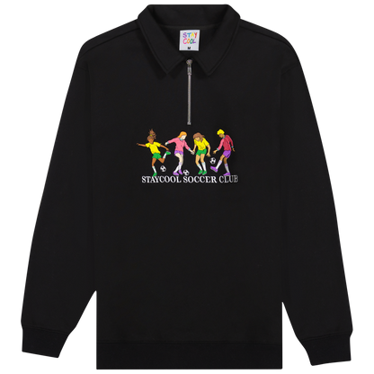 Soccer 1/4 Zip Sweatshirt (Black)