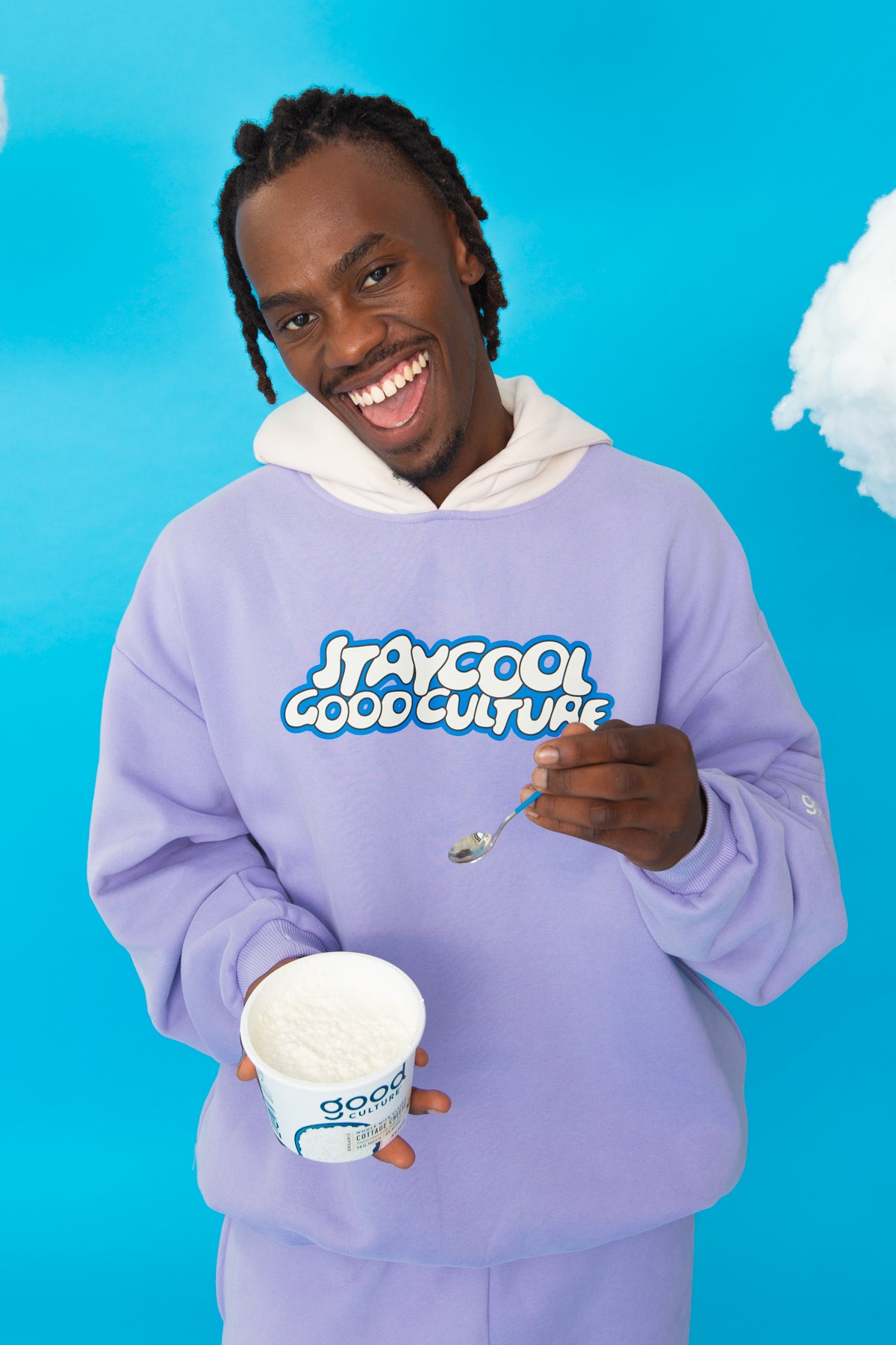 Staycool X Good Culture Hoodie (Violet/Cream)