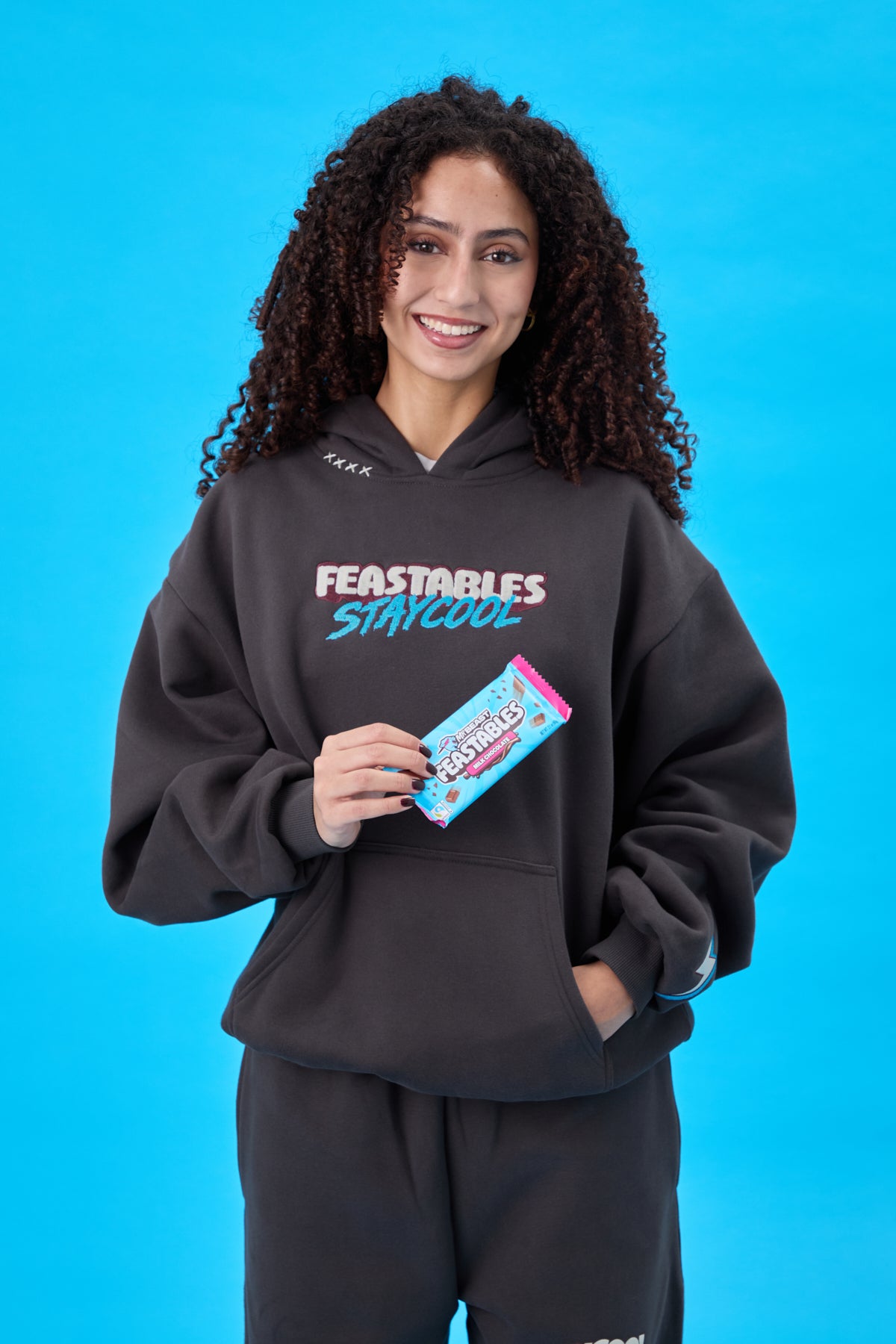 ADULT Staycool X Feastables Hoodie (Charcoal)