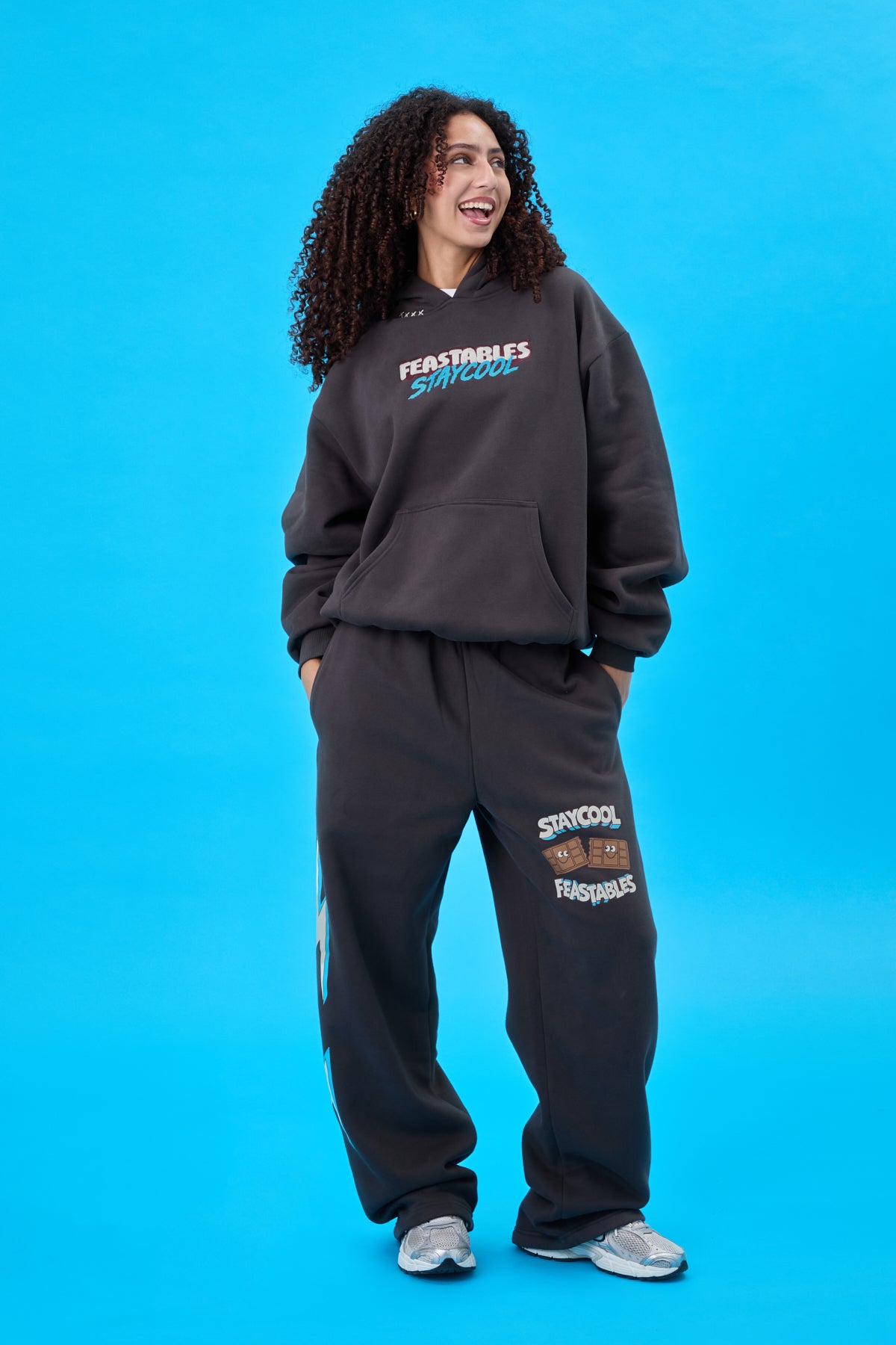 ADULT Staycool X Feastables Straight Sweatpants (Charcoal)