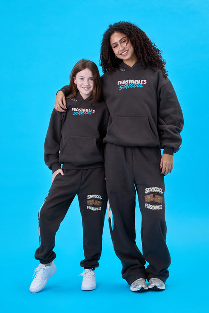 KIDS Staycool X Feastables Jogger Sweatpants (Charcoal)