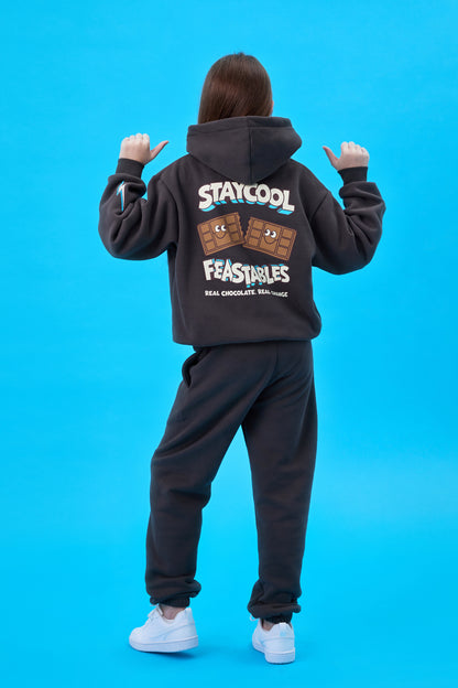 KIDS Staycool X Feastables Jogger Sweatpants (Charcoal)