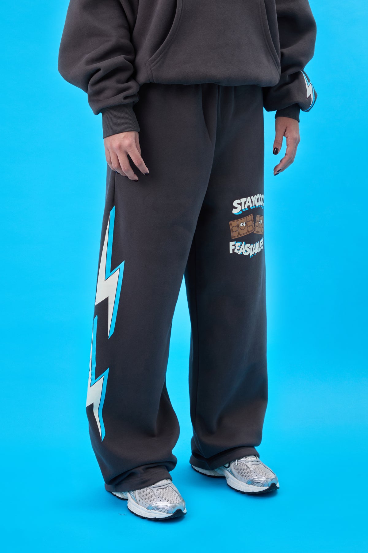 ADULT Staycool X Feastables Straight Sweatpants (Charcoal)