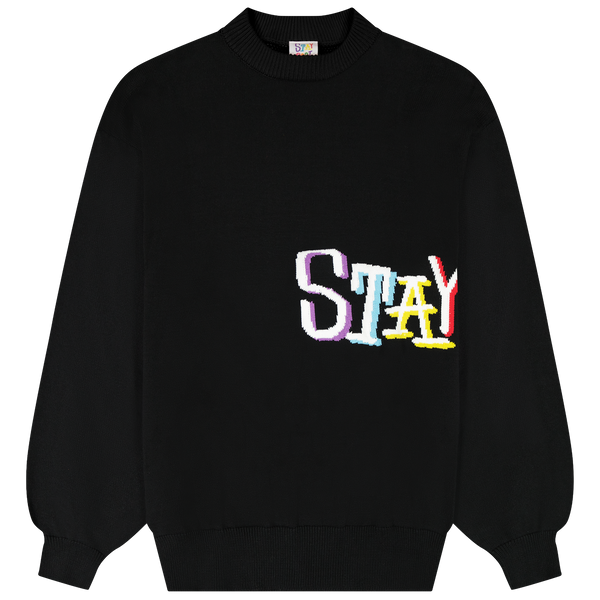 Tribal Wrap Knit Sweater (Black) – Staycoolnyc