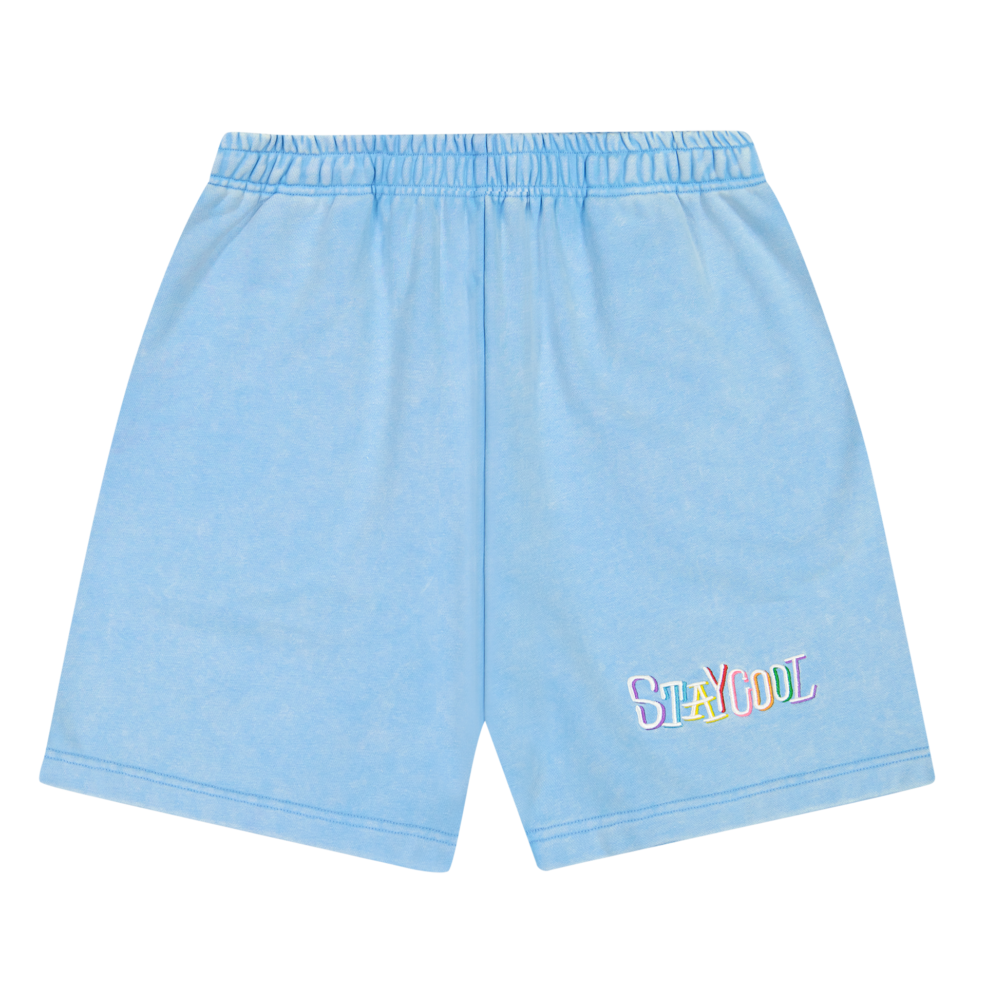 Tribal Acid Wash Shorts (Sky Blue) – Staycoolnyc