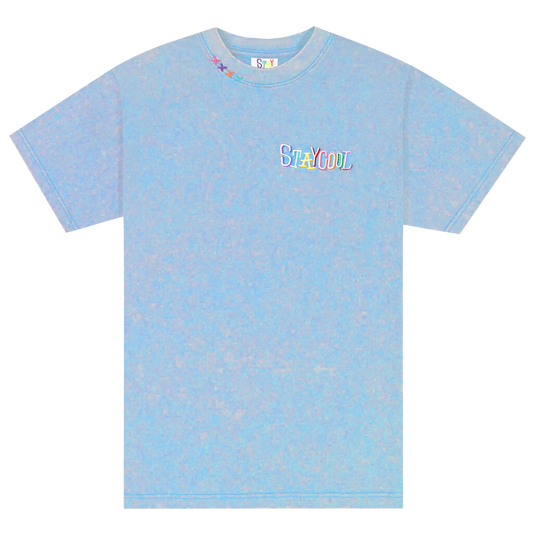 Tribal Acid Wash T-Shirt (Sky Blue)