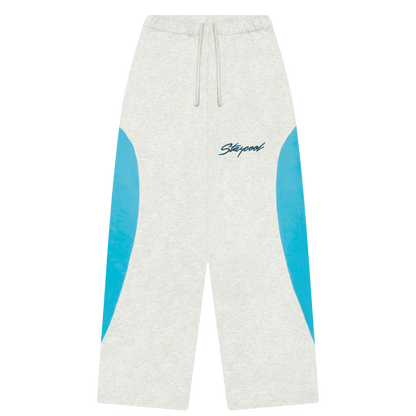 Turbo Straight Sweatpants (Heather Grey/Blue)