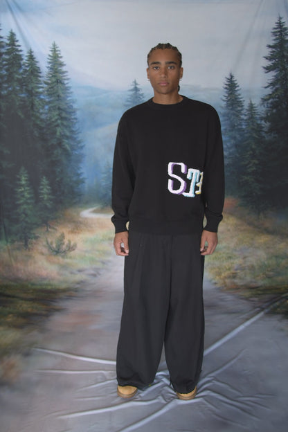 Tribal Wrap Knit Sweater (Black)