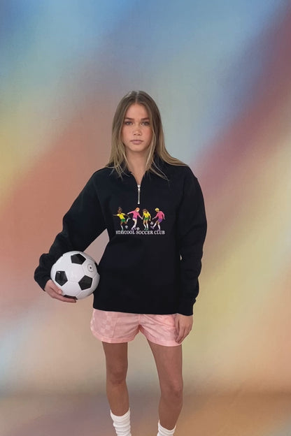 Soccer 1/4 Zip Sweatshirt (Black)