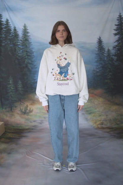 Rustic Bear Hoodie (Oatmeal Heather)