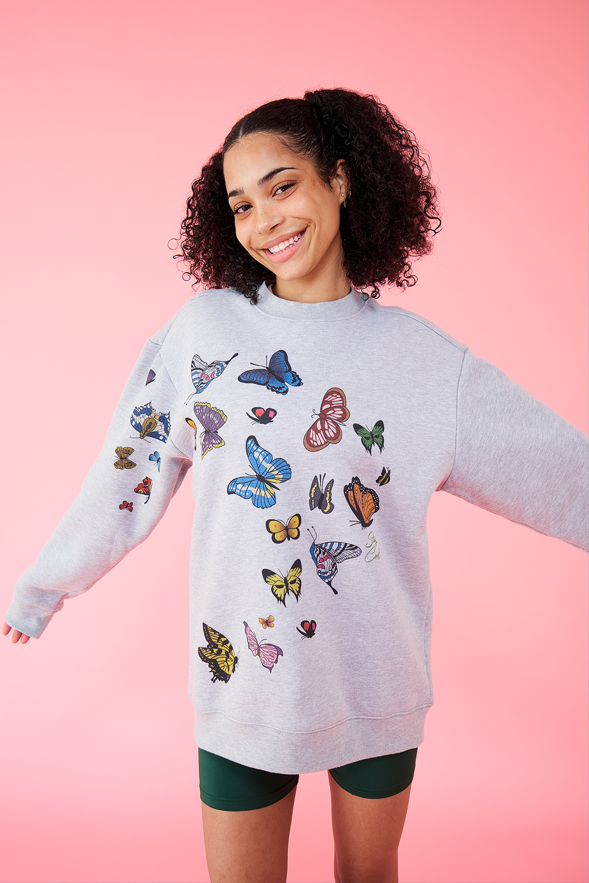 Butterfly Sweatshirt (Heather Grey) - Staycoolnyc